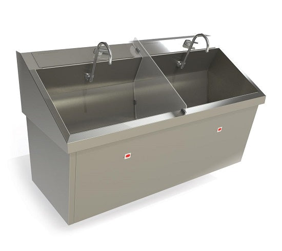 Mac Medical Stainless Steel Surgical Scrub Sinks - Stainless Steel Oversink Shelf, 96" W x 11.5" D - SH0003