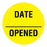 United Ad Label Expiration Labels - DATE OPENED Labels, Fluorescent Yellow, 3/4" dia. - ULFP703