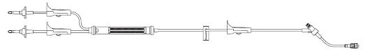 B Braun Medical Blood Sets with Caresite Injection Sites - Extension Set with Caresite LAD, HF Stopcock - 490318