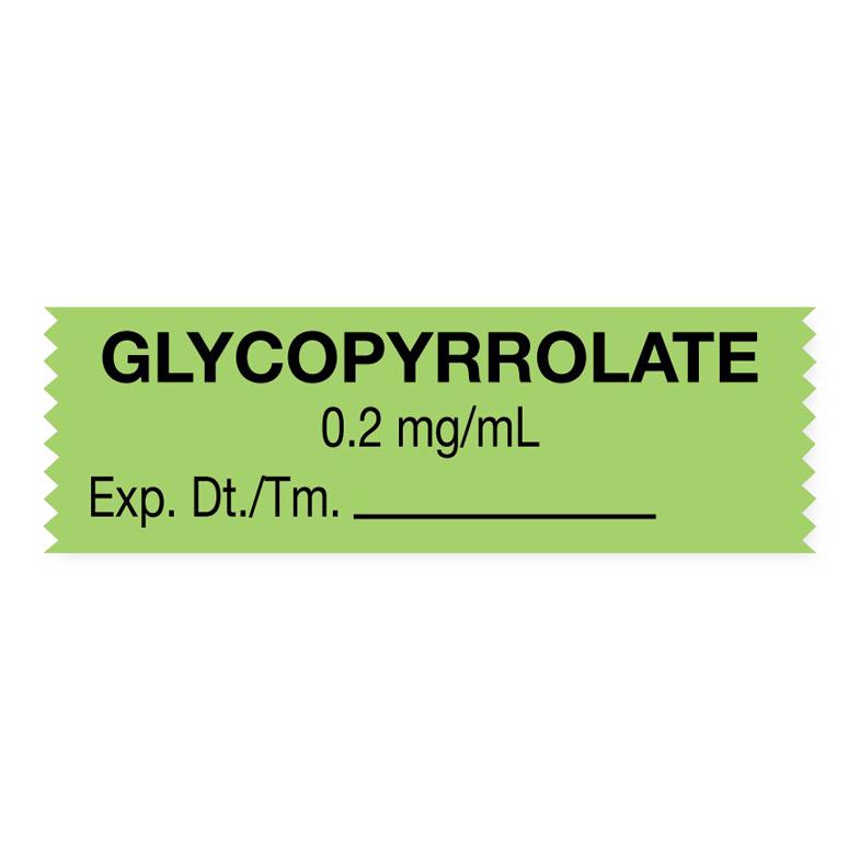 United Ad Label Co Anesthesia Labels - Glycopyrrolate Label, 0.2mg / mL - ULTJ0782