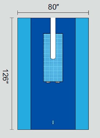 Welmed Inc Surgical Drapes - Surgical Drape, U-Drape, Sterile, 79" x 124" - 1222-1925