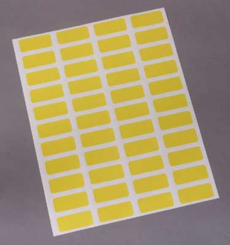 Briggs Healthcare Laser Computer 4-Across Piggyback Labels - Laser Computer 4-Across Piggyback Labels, 0.75" x 1.75", Yellow - L-6615