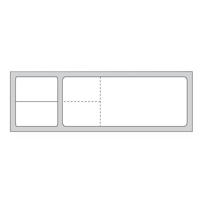 United Ad Label Sunquest Direct Thermal Printer Labels - IR Direct Thermal Printer Labels, 3" Core, 4-1/8" x 1-3/16", White and Red, 4, 300/Roll - ULDT40