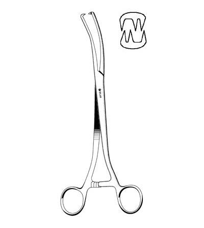 Sklar Stainless Steel Segond (Collin) Forceps - Segond Collin Forcep, Curved, Non-Sterile, 4" x 4", 9-1/2" - 91-3795