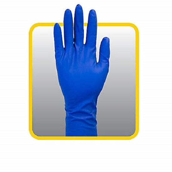 Safety Zone Blue 12" Powder Free Latex Glove - 13 Mil 12" Latex Exam Gloves, Blue, Size S - GREL-SM-5M-P