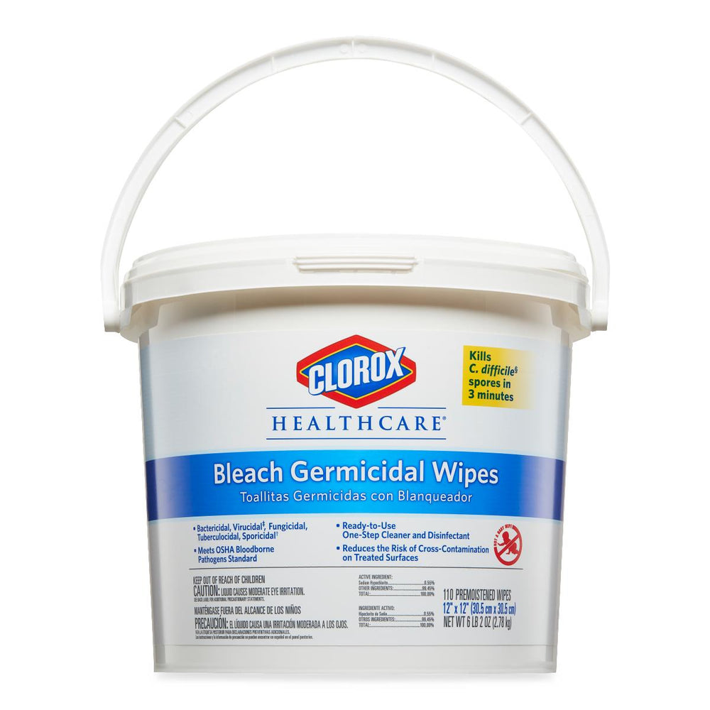 Clorox Bleach Germicidal Wipes - Clorox Disinfecting Wipes, Germicidal Bleach, 110 Wipes - CLO30358CT