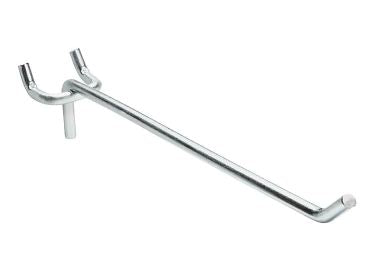  Straight Hooks for Pegboard, 8", Zinc-Plated