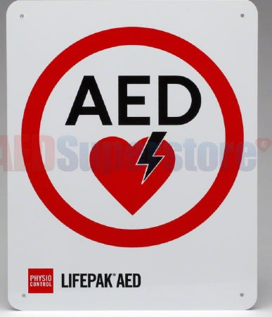 Physio-Control AED Wall Signs - SIGN, WALL, TRADITIONAL, W/LOGO, FLAT, 8X10 - 11998-000330