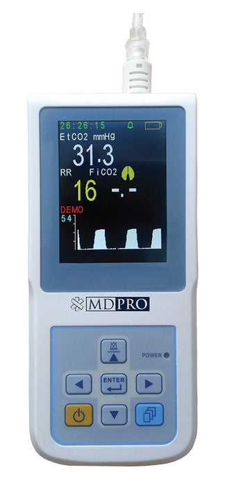 MDPRO Capnograph and Oximeter - Oximeter Capnograph, Handheld, Microcap 9 - MICROCAP-9