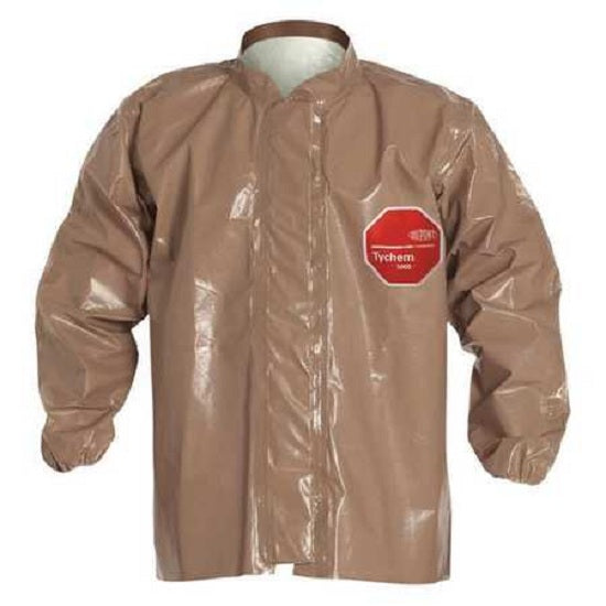 DuPont Tychem 5000 Protective Jackets - Tychem 5000 Jacket, Tan, Size XL, Jam Fit Cuff and Glove - C3670TTNXL0006JF