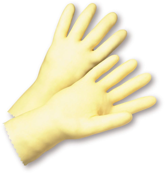 West Chester Protective Premium Amber-Latex Unlined Gloves - Amber Unsupported Latex Glove, 19 mL, Size 10 - 2343/10