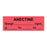 United Ad Label Anesthesia Tapes - Anesthesia Tape Labels, 1-1/2" x 1/2", ANECTINE with Strength, Date / Time and Initials, Fluorescent Red, 500"/Roll - ULTJ051-D