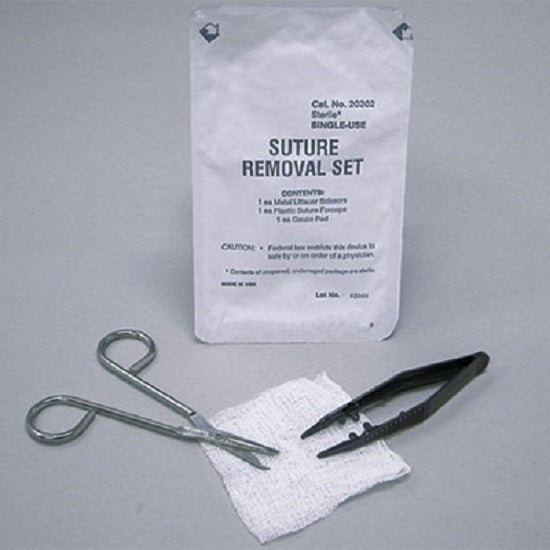 Trinity Sterile Suture Removal Trays - Suture Removal Tray with Forceps - 20202