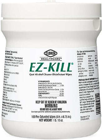 Clorox EZ-Kill Alcohol Disinfect Wipes - MBO-CLOROX EZ-KILL QUAT WIPES 12/160CT - 32382