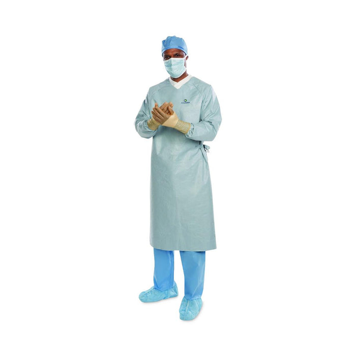 Halyard Aero Chrome Non-Sterile Breathable Surgical Gowns - Aero Chrome Breathable Performance Surgical Gown with Towel, Handi Bin, Size XL - 44671NS