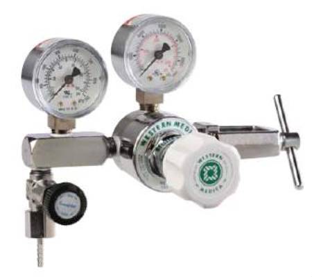 Western Single Stage Adjust Oxygen Regulator - Single Stage Adjustable Delivery Pressure Regulator, Oxygen, CGA-870 Yoke Connection - M1-870-PG