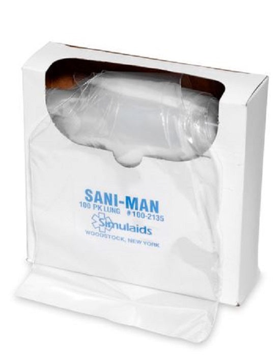 Simulaids, Inc. Sani Man Face Shield Lung System - CPR Face Shield, for Sani-Man Lung - 100-2135