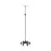 Clinton Industries IV Poles - IV Pole, 6 Leg, 4 Hook, Compact 16" Base, 53"-93" Height - IV-614