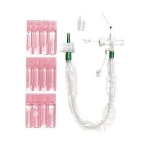 Halyard Health Closed Suction Catheter, T-Piece - Adult Trach Care Closed Suction System Kit for Tracheostomy, WET PAK Y-Adapter with MDI Port, 7 Fr x 30.5 cm - 220123568