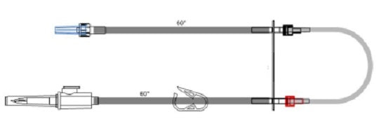 ICU Medical Transfer Sets - Transfer Set, Clamp, Single Lead, Luer Lock, HD - BX01