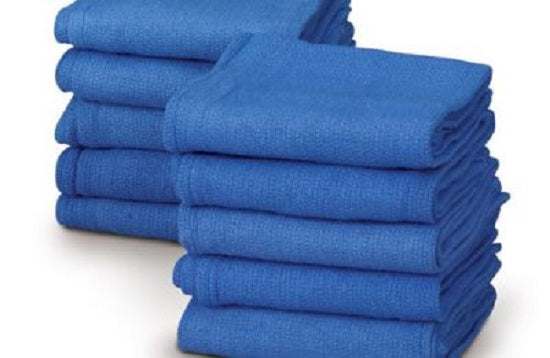 Owens & Minor OR Towels - Disposable Cotton O. R. Towels, 100% Cotton, Nonsterile, Blue, 17" x 26" - 731-B2