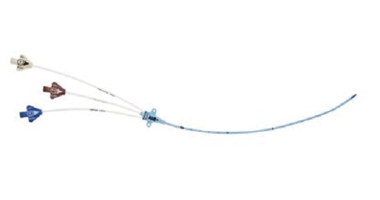 Teleflex Medical 3-Lumen CVC Kits - ARROWg+ard Blue PLUS Pressure Injectable Multi-Lumen CVC Kit, 3-L 7 Fr x 20 cm Indwelling Catheter - CDC-45703-PB1A