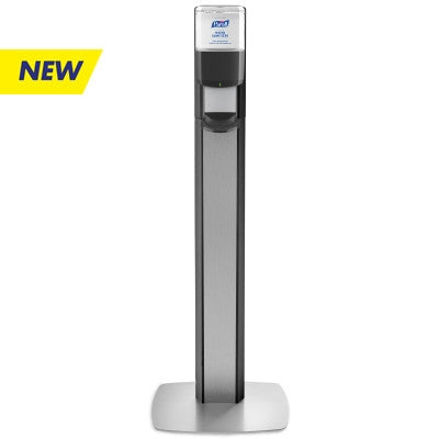 Gojo Purell Messenger ES6 Floor Stands - STAND, FLOOR, PURELL MESSENGER, W/DISPENSER - 7316-DS-SLV