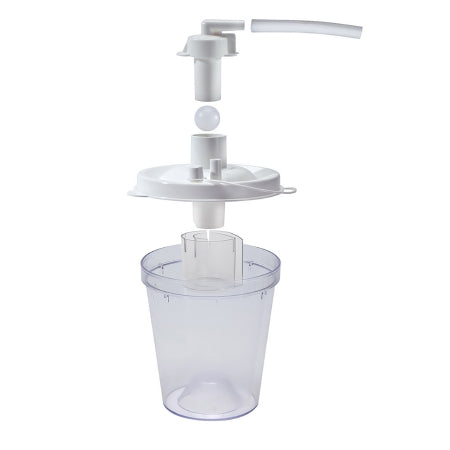 Drive Medical Vacu-Aide QSU Quiet Suction Units - Vacu-Aide QSU Suction Unit, Container with Filter, Disposable, 800 mL, 4-3/8" Tube - 7305D-632