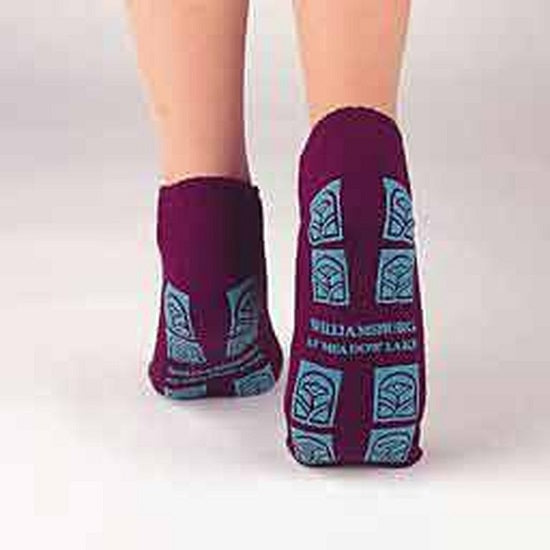 Principle Business Reusable TredMates Ankle-Length Socks - Tread Mates Slipper Sock, Royal Blue, Size XL - 3816