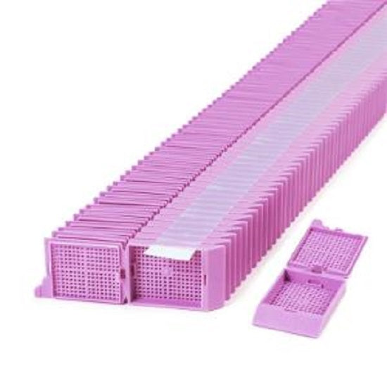 Simport Unisette Tissue Cassettes for Leica / Sakura Printers - CASSETTE, UNI, TISSUE, 45 DEG, STACK, PINK - M525-3T