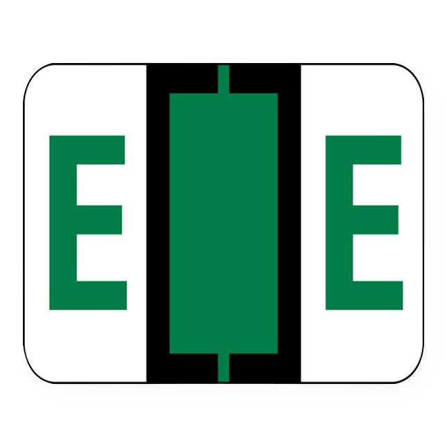 United Ad Products Alpha File Folder Labels - Alpha File Folder Labels, Letter E, Dark Green, 1-1/4" x 1" - ULAF1283E