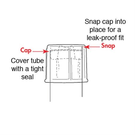 2-Position Snap Caps 2-Position Snap Caps for 12mm Tubes