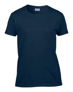 Gildan Activewear Ladies Short Sleeve Cotton T-Shirts - Women's 50/50 Blend T-Shirt, Navy, Size S - 2000LNAVYS