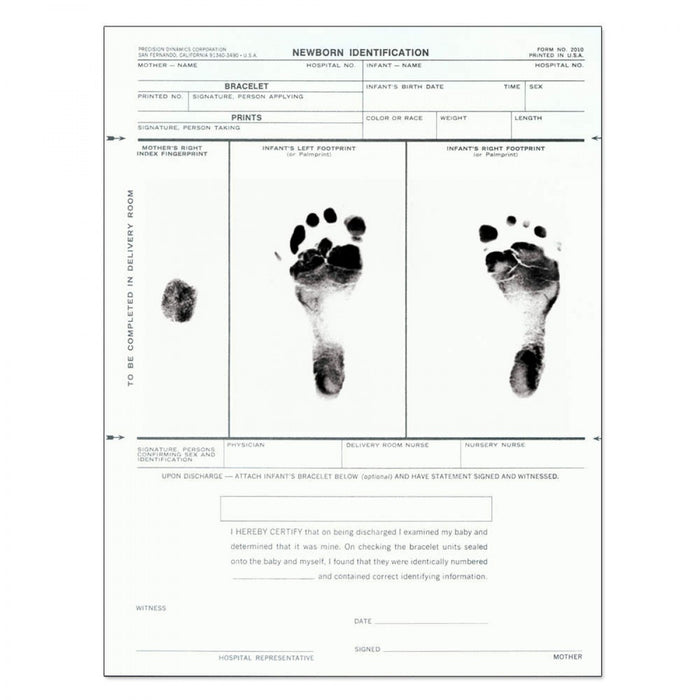 Newborn Identification Forms 50/Pad