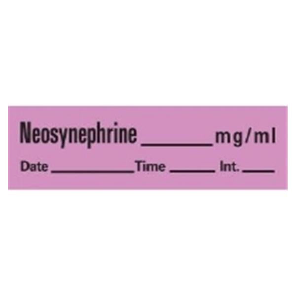 TimeMed a Div of PDC Labels Neosynephrine Roll EA EA