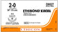 Ethicon Ethibond Excel Polyester Sutures - Ethibond Excel Polyester Suture, Green Braided, Size 2-0, 30", V-3 Needle - ET D8527