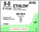 Ethicon Ethilon Taper Point Sutures - Ethilon Monofilament Suture, Black, 5", Size 8/0, BV130 Needle - 2815G