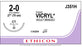 Ethicon Coated Vicryl (polyglactin 910) Suture b - SUTURE, 2/0 27 CTD VIC VIO BR CT, VA - J351H