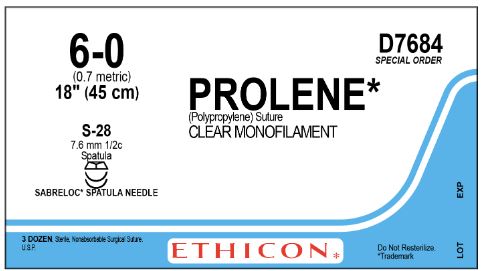 Prolene Undyed Spatula Conventional Cutting Suture