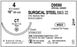 Ethicon Surgical Stainless Steel Sutures - B& S Surgical Steel Monofilament Suture with 40 mm 1/2 Circle CT Taper Point Needle, 2" x 18" Long, Size 4 - D9598