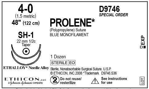 Prolene Sutures with Hemo-Seal