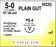 Ethicon Plain Gut Absorbable Sutures - Precision Point Plain Gut Suture, Size 5/0, 18", PS-4 Needle - 1632G