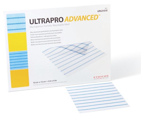 Ethicon Ultrapro Hernia Systems - MESH, ULTRAPRO ADVANCED, 12" X 12", SQUARE - UPA3030