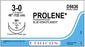 Ethicon Ethilon Taper Point Sutures - Prolene Monofilament Suture, Blue, 48", Size 3-0 - D5636