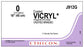 Ethicon Coated Vicryl (polyglactin 910) Suture b - SUTURE, VICRYL, 0, 12X18, UNDYED, 45CM, VA - J912G