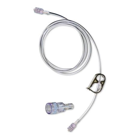 B Braun Medical ACCEL Connection Sets - Bifurcated Set with 2 Closed Male Luer Lock Valves to Spin-Lock Male Luer Connector with Pinch Clamp, 48" - 470192