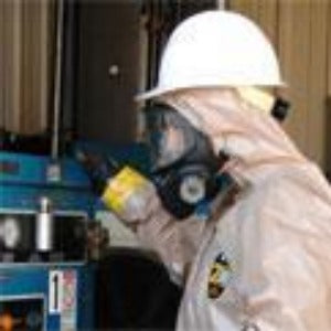 Kappler Zytron 300 Chemical Protection Suit - Zytron 300 Chemical Protection Coverall with Collar, Tan, Size S - Z3H411TN-SM