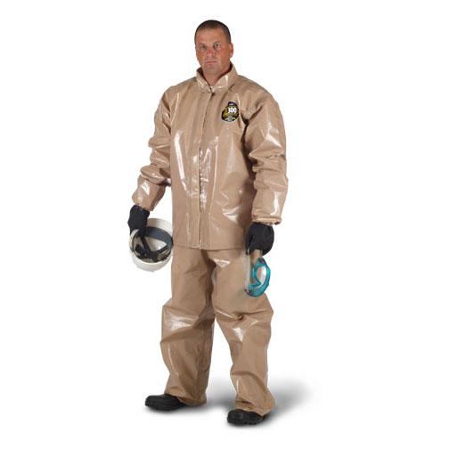 Kappler Zytron 300 Fabric Tan Coverall - Zytron 300 Chemical Protection Suit, Size 4XL - Z3H425-OG4X