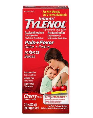 Johnson & Johnson TYLENOL Oral Suspension - Infant Tylenol, Oral, Suspension, Cherry, 2 oz. - 300450186607