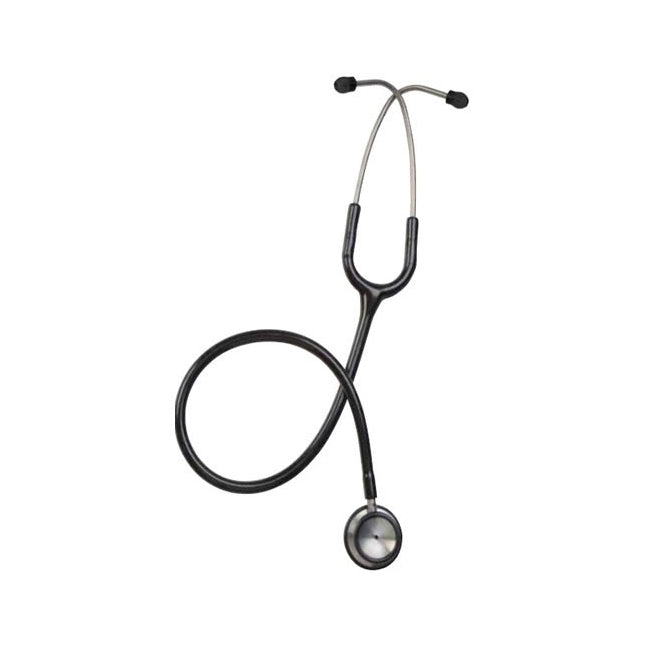 Cardinal Health Dual-Head Stainless Steel Stethoscope - STETHOSCOPE, DUAL-HEAD, SS, BLACK, ADULT - SPD57ABK